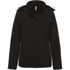 ka651bl-m   LADIES’ HOODED SOFTSHELL LINED PARKA