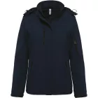 ka651nv-l   LADIES’ HOODED SOFTSHELL LINED PARKA