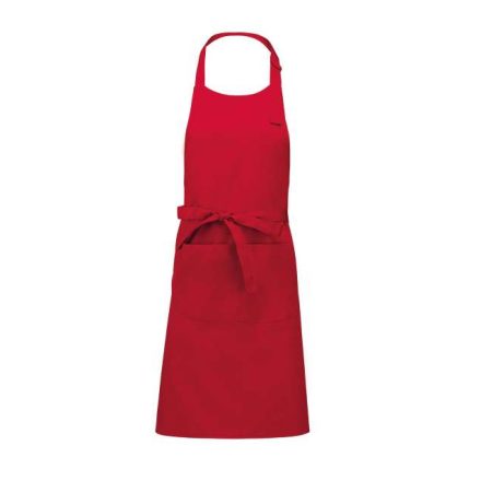 ka890re-u   POLYESTER COTTON APRON WITH POCKET