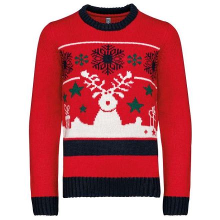 ka9012cy-10/12   KIDS’ CREW NECK CHRISTMAS JUMPER