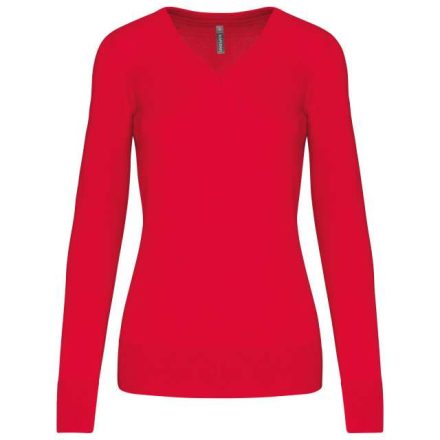 ka966re-2xl   LADIES' V-NECK JUMPER