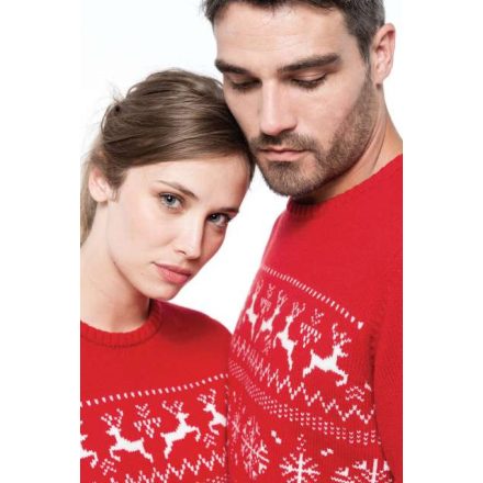 ka998cy-3xl   REINDEER MOTIF JUMPER