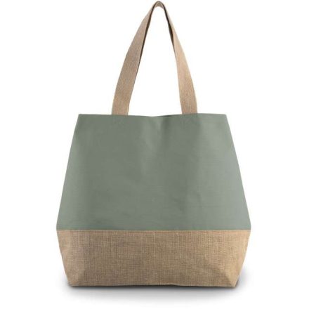 ki0235dlgn/na-u   CANVAS & JUTE HOLD-ALL SHOPPER BAG