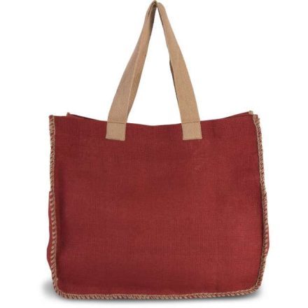 ki0248are/na-u   JUTE BAG WITH CONTRAST STITCHING