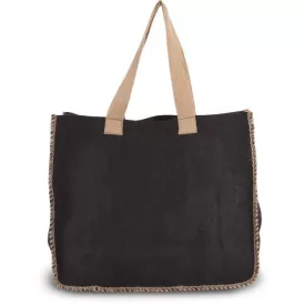ki0248bl/na-u   JUTE BAG WITH CONTRAST STITCHING