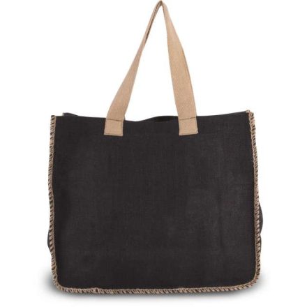 ki0248bl/na-u   JUTE BAG WITH CONTRAST STITCHING