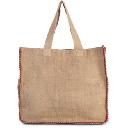 ki0248na/are-u   JUTE BAG WITH CONTRAST STITCHING