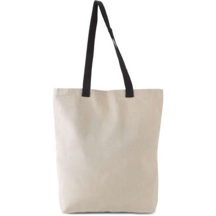 ki0277na/bl-u   FLAT CANVAS SHOPPER WITH CONTRAST HANDLE