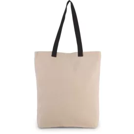   ki0278na/ye-u   SHOPPER BAG WITH GUSSET AND CONTRAST COLOUR HANDLE