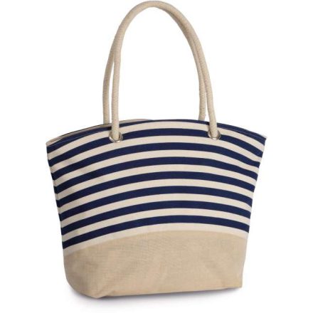 ki0283na/nv-u   JUTE CANVAS DUFFEL SHOPPING BAG