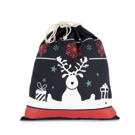 ki0735nnv-u   DRAWSTRING BAG WITH CHRISTMAS PATTERNS