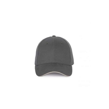 kp185dgr/lgr-u   CAP WITH CONTRASTING SANDWICH PEAK - 6PANELS