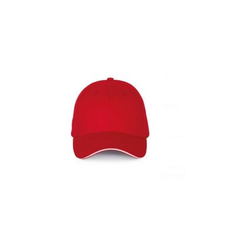 kp185re/wh-u   CAP WITH CONTRASTING SANDWICH PEAK - 6PANELS