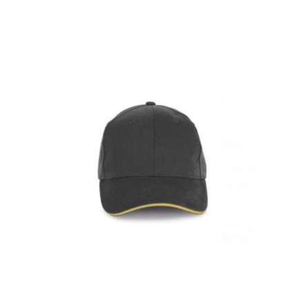 kp198igr/pi-u   CAP IN ORGANIC COTTON WITH CONTRASTING SANDWICH PEAK - 6PANELS