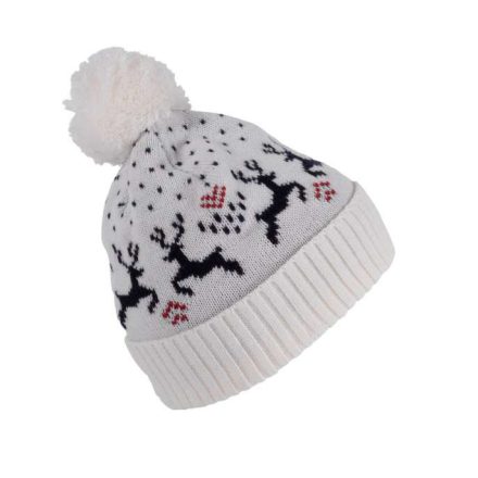 kp512na/nnv-u   WINTER BEANIE WITH REINDEER DESIGN