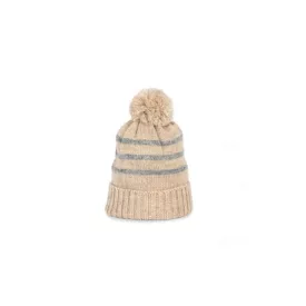 kp556lsh/lgh-u   KNITTED STRIPED BEANIE IN RECYCLED YARN