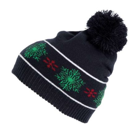 kp558nnv-u   BEANIE WITH CHRISTMAS PATTERNS