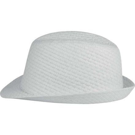 kp612wh-57   RETRO PANAMA - STYLE STRAW HAT