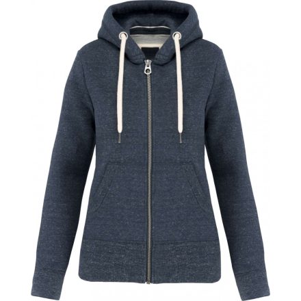 kv2307nbh-2xl   LADIES' VINTAGE ZIPPED HOODED SWEATSHIRT