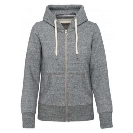 kv2307sgh-l   LADIES' VINTAGE ZIPPED HOODED SWEATSHIRT