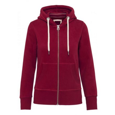 kv2307vdre-m   LADIES' VINTAGE ZIPPED HOODED SWEATSHIRT