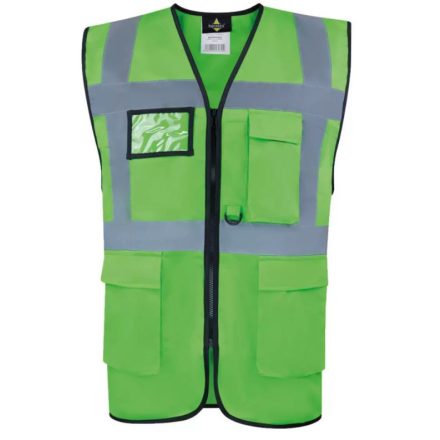 kxcmfgrn-2xl   COMFORT EXECUTIVE SAFETY VEST "HAMBURG" - MULTIFUNCTIONAL WITH POCKETS