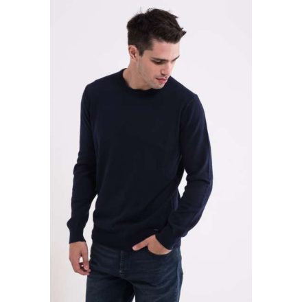 lw9188nv-l   MEN’S CREW NECK FINE GAUGE COTTON PULLOVER