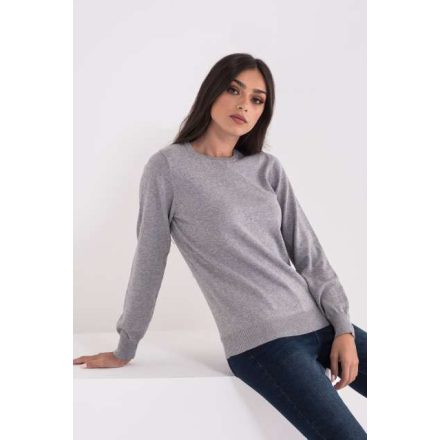 lwl9188lmg-2xl   LADIES’ CREW NECK FINE GAUGE COTTON PULLOVER