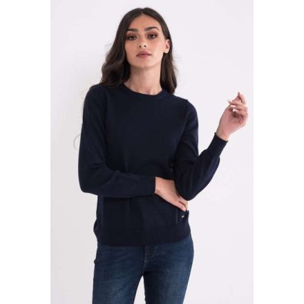 lwl9188nv-2xl   LADIES’ CREW NECK FINE GAUGE COTTON PULLOVER