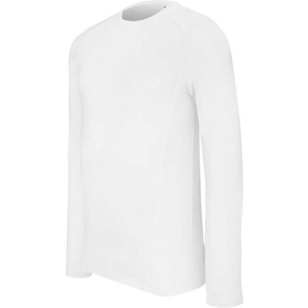 pa005wh-2xl   ADULTS' LONG-SLEEVED BASE LAYER SPORTS T-SHIRT