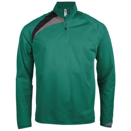 pa328dgn/bl/stg-3xl   ADULTS' ZIP NECK TRAINING TOP