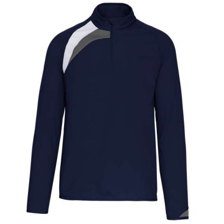 pa328snv/wh/sg-l   ADULTS' ZIP NECK TRAINING TOP