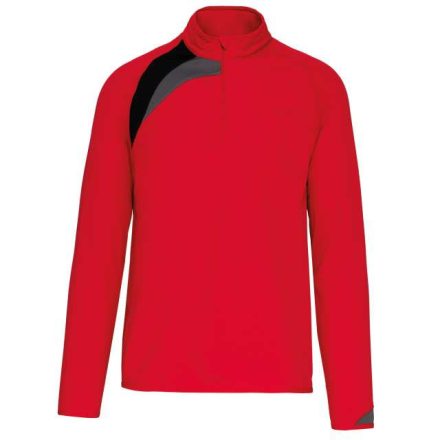 pa328sre/bl/stg-xl   ADULTS' ZIP NECK TRAINING TOP