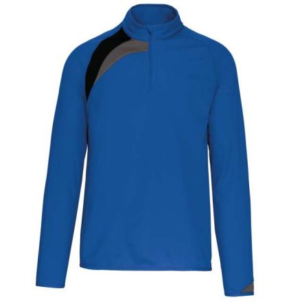 pa328sro/bl/stg-2xl   ADULTS' ZIP NECK TRAINING TOP