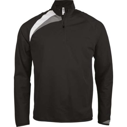 pa329bl/wh/stg-10/12   KIDS' ZIP NECK TRAINING TOP