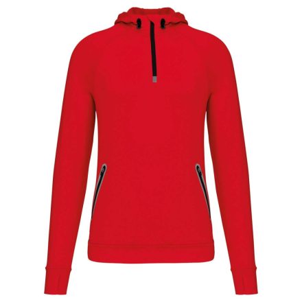 pa360re-2xl   ZIP NECK HOODED SPORTS SWEATSHIRT