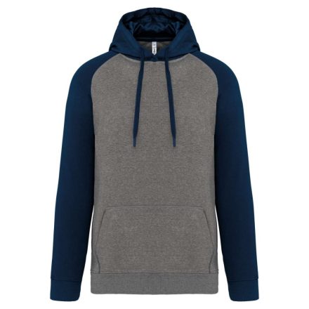 pa369grh/snv-xs   ADULT TWO-TONE HOODED SWEATSHIRT