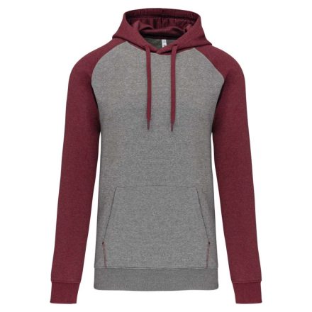 pa369grh/wnh-xs   ADULT TWO-TONE HOODED SWEATSHIRT