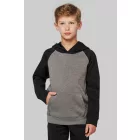 pa370grh/snv-10/12   KIDS' TWO-TONE HOODED SWEATSHIRT