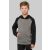 pa370grh/snv-6/8 KIDS' TWO-TONE HOODED SWEATSHIRT