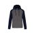 pa380grh/snv-l   UNISEX TWO-TONE ZIPPED HOODED FLEECE JACKET