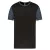 pa4023bl/wh-l   ADULTS' BICOLOUR SHORT-SLEEVED T-SHIRT