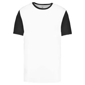   pa4023wh/sre-xs   ADULTS' BICOLOUR SHORT-SLEEVED T-SHIRT