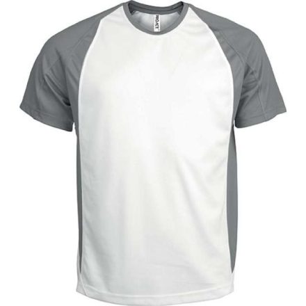 pa467wh/fg-2xl   UNISEX TWO-TONE SHORT-SLEEVED T-SHIRT