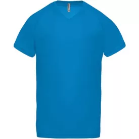pa476aqb-xs   MEN’S V-NECK SHORT SLEEVE SPORTS T-SHIRT