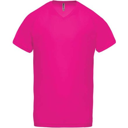 pa476fu-2xl   MEN’S V-NECK SHORT SLEEVE SPORTS T-SHIRT