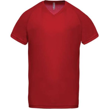 pa476re-2xl   MEN’S V-NECK SHORT SLEEVE SPORTS T-SHIRT