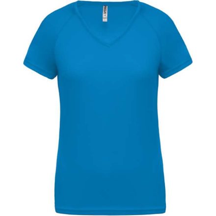 pa477aqb-l   LADIES’ V-NECK SHORT SLEEVE SPORTS T-SHIRT