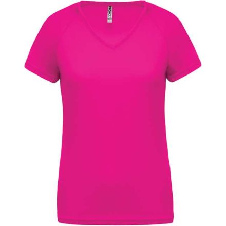 pa477fu-l   LADIES’ V-NECK SHORT SLEEVE SPORTS T-SHIRT