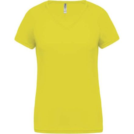 pa477fye-2xl   LADIES’ V-NECK SHORT SLEEVE SPORTS T-SHIRT